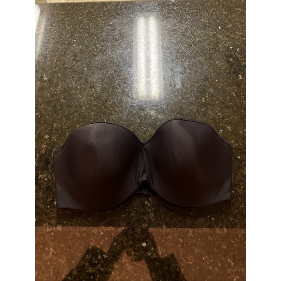 Lilyette Maidenform 40DD Minimizer Bra‎ Black Strapless Underwire Support 0929 - Picture 1 of 4